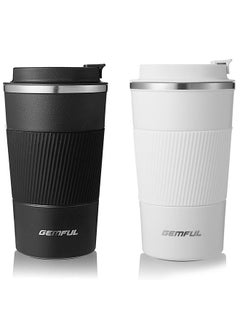 اشتري Travel Coffee Mug Stainless Steel Vacuum Ice and Hot Drinks Insulated Tumbler for Home Office Outdoor Works في السعودية