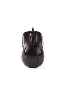 Buy A4TECH WIRED MOUSE N-70, DUST RESISTANT WHEEL AND SIDE BUTTONS, 1200/1600 DPI ADJUSTABLE, BLACK in UAE