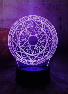 Buy Colour Changing LED Cool Decoration Beautiful Cartoon Magic Array 3D LED Multicolor Night Light Colour Table Lamp Christmas Illusion 7/16 Colour Changing in UAE