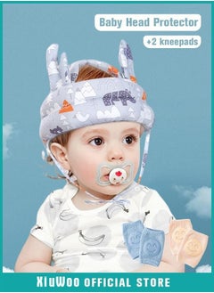 Buy Baby Head Protector Cushion Pillow Toddler Breathable Safety Protect Hat With 2 Knee Pads for Crawling and Walking in Saudi Arabia