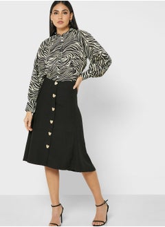 Buy Button Down A-Line Skirt in Saudi Arabia