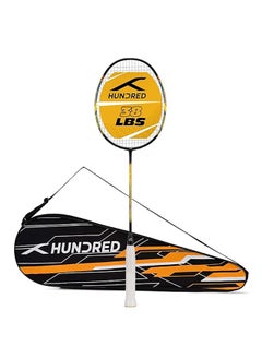 Buy HUNDRED ATOMIC-X 38 CTRL Carbon Fibre Strung Badminton Racket with Full Racket Cover  | For Intermediate Players | 83 grams | Maximum String Tension - 38lbs in Saudi Arabia