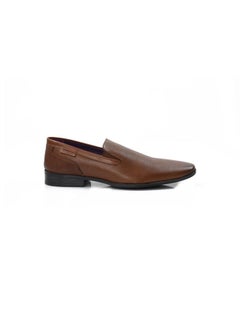 Buy Men's Jousen Slip on Comfort Brown Leather Work Office Formal Occasion Party Casual Wear in UAE