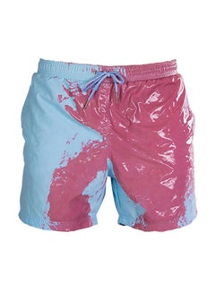 Buy Classic Design Color Changing Swimming Shorts Blue in UAE