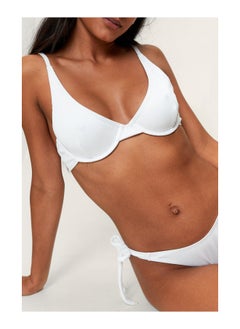 Buy Recycled Rib Tie Back Underwire Bikini Top in Saudi Arabia