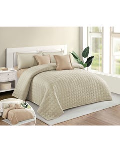 Buy Quilt set, two-sided, double-sided mattress, consisting of 6 pieces, microfiber, comforter size 230 by 250 cm in Saudi Arabia