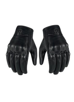 Buy Pair Of Genuine Leather Touch Screen Motorcycle Glove in UAE