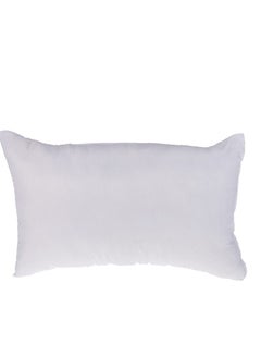 Buy Maestro Cushion Filler 144TC Cotton Outer Fabric, 400 grams with microfiber filling, Size: 30 x 50, White in UAE