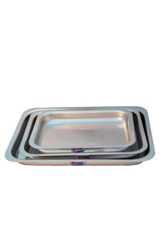 Buy rectangular trays Basbousa Set Aluminum  El Gawhara in Egypt