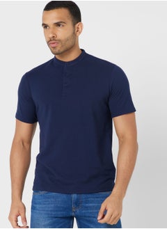 Buy Mandarin Collar Polo Shirt in UAE