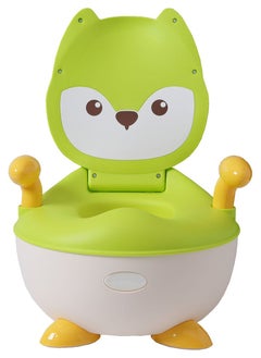 اشتري Baby Potty Chair - Comfortable Toddler Toilet Seat with Handles, Potty Training Chair for Kids, Easy Clean Removable Tray, Green في الامارات