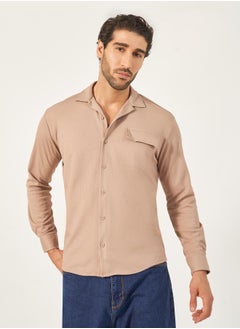 Buy Relaxed Fit Casual Solid Shirt in Saudi Arabia