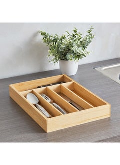 Buy Bamboo Cutlery Tray 33x4.5x23 cm in Saudi Arabia