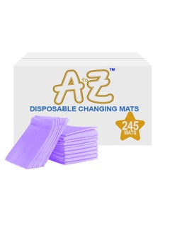 Buy A to Z - Disposable Changing Mat size (45cm x 60cm) Large- Premium Quality for Baby Soft Ultra Absorbent Waterproof - Pack of 245-Lavender in UAE