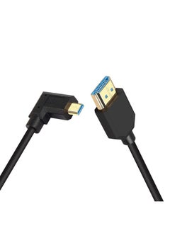 Buy Short 8K Micro Hdmi To Hdmi Cable90 Degree Right Angle 1Ft 0.3M Ultra High Speed 48Gbps Micro Hdmi Male To Hdmi Male Cable Support 8K@60Hz 4K@120Hz(R) in UAE