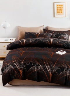 Buy King size duvet cover set, ombre leaf design. in UAE