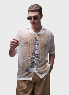 Buy Knitted Button Down Shirt in UAE