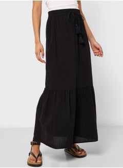 Buy Elasticated High Waist Maxi Skirt in UAE