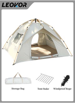 Buy Double Camping Tent,Automatic Tent,Waterproof Breathable Removable Instant Tent,Quick Setup and Storage,Suitable for Beach/Camping/Family/Outdoor Family Tent(200*150*135cm) in Saudi Arabia