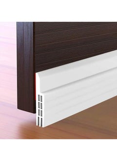 Buy Door Draft Stopper Under Door Seal for Exterior/Interior Doors, Strong Adhesive Door Sweep Soundproof Weather Stripping, 2" W x 39" L, White in UAE