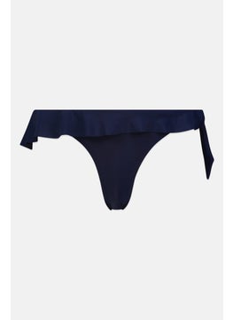 Buy Women Plain Pull On Bikini Bottom, Navy in UAE