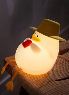 اشتري Duck Night Light Rechargeable Silicone Lamp 3 Gear Dimmable Adjust Color Kids Nightlight Bedside Lamp with 30 Minutes Timer and Touch-Sensitive for Kids Room Bedrooms في السعودية