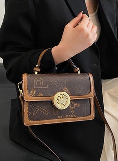 اشتري Women's High-Grade Textured Letter Printing Chain Bag Shoulder Crossbody Bag 20*15*8CM في السعودية