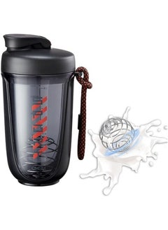 Buy Protein Shaker Bottle 20 oz Protein Shaker Cup Shaker Bottle for Protein Mixes Leakproof Shaker BPA Free Protein Shaker with Blender Ball for Gym Fitness (Black) in Saudi Arabia