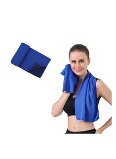 اشتري 1 Pc Cooling Cold Towel Quick-Drying Ice Sports Towel To Absorb Sweat - blue في مصر