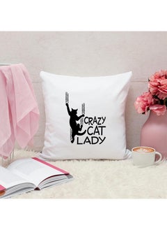 اشتري Crazy Cat Lady Quotes Personalized Pillow, 40x40cm Decorative Throw Pillow by Spoil Your Wall في الامارات