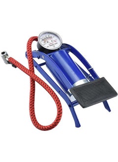 Buy High Pressure Foot Pump, Bike Motorbike Inflation Pump with Pressure Gauge, Foot Pedal Inflator Single Barrel Cylinder Air Pump Inflation Pump for Motorcycles, Bicycle Tyre Balls, Tires Car in UAE