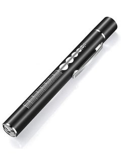 Buy Pocket Pen Clip Torch, USB Rechargeable LED Pen Ligh, Mini Flashlight with 2 LED Sources, Reusable LED Penlight for Students Doctors Nurses (Black) in Saudi Arabia