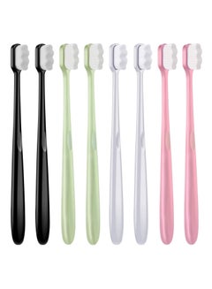 Buy 8 Pieces Soft Toothbrush Micro Nano Extra Soft Bristles Manual Soft Toothbrush for Teeth Oral Gum Recession Adults Kids Child in Saudi Arabia