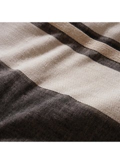 Buy Sanctuary Linen Farmhouse Stripe 3-Piece Full Comforter Set 160X240Cm - Anthracite in UAE