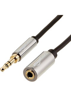 Buy Basics 3.5mm Aux Jack Audio Extension Cable, Male to Female, Adapter for Headphone or Smartphone, 1.8 meters, Black in UAE