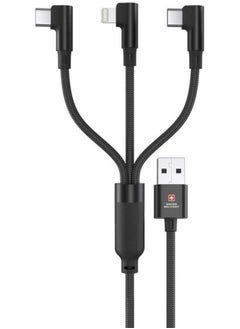 Buy Swiss Military 3 In 1 USB Cable 2m Black in UAE