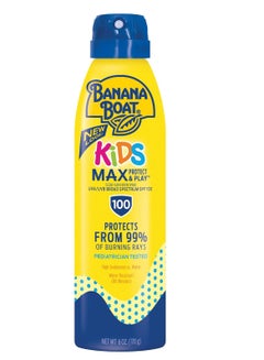 Buy Banana Boat Kids Max Protect & Play Clear Sunscreen Spray SPF 100 in Saudi Arabia