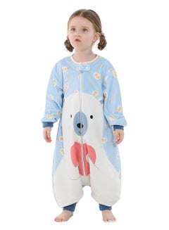 Buy Baby Sleeping Bag Sack Long Sleeve with Feet Winter Swaddle Wearable Blanket for Boys Girls Bear 1 to 3Years in Saudi Arabia