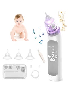 Buy Nasal Aspirator For Baby, Electric Nose Aspirator For Toddler With 3 Food Grade Silicone Tips, Adjustable 3 Levels Suction Rechargeable Nose Aspirator, Music & Light, Automatic Mucus Nose Cleaner in UAE