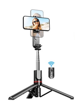اشتري Stable Selfie Stick Tripod with Fill Light, Portable 44 Inch Extendable Selfie Stick with Bluetooth Wireless Remote and Travel Tripod Stand 360 Rotation, for iPhone 15/14/13 Pro/XS Max Smartphone في السعودية