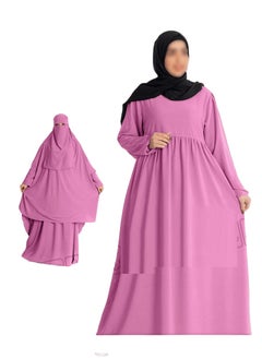 Buy Edna material is Royal, 3 pieces, an abaya, a cap and a niqab, one size, can be worn up to 110 kilos for women. in Egypt