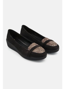 Buy Women Slip On Casual Loafer Shoes, Black in UAE