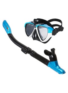 Buy Full Face Snorkel Mask - Diving Mask with Dry Top Breathing System Double-Tube, Anti-Fogging Anti-Leak Snorkeling Gear for Adults and Kids in UAE