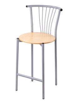 Buy Lora CH18 Silver Wood Base Chair - COUNTER Silver in Egypt