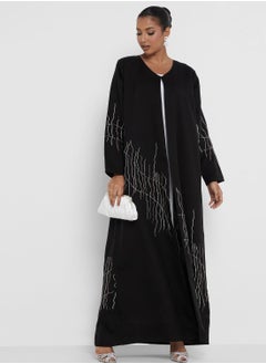 Buy Embellished Flared Sleeve Abaya in Saudi Arabia