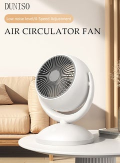 Buy Air Circulator Fan Small Quiet Turbo Force Desk Fans with Base-Mounted Controls 4 Speed Cooling Fan Floor Fan for Whole Room Home Bedroom Office in Saudi Arabia