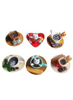 اشتري Cartoon Fridge Magnets, 6 pcs Magnetic Resin Fridge Magnets, Cute Cartoon Cat Shape, Powerful Magnet Creative Fridge Magnets في السعودية