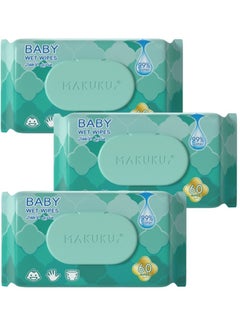 Buy Makuku Baby Wet Wipes, Pack of 60 x 3's in Saudi Arabia