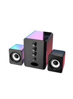 Buy Multimedia Speaker System with Subwoofer, Full Range Audio, Strong Bass, 3.5mm Inputs, PC/PS4/Xbox/TV/Smartphone/Tablet/Music Player in Saudi Arabia