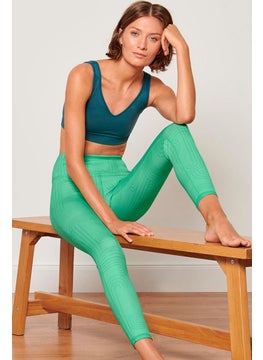 Buy Women Sportswear Fit Training Tight, Green in UAE